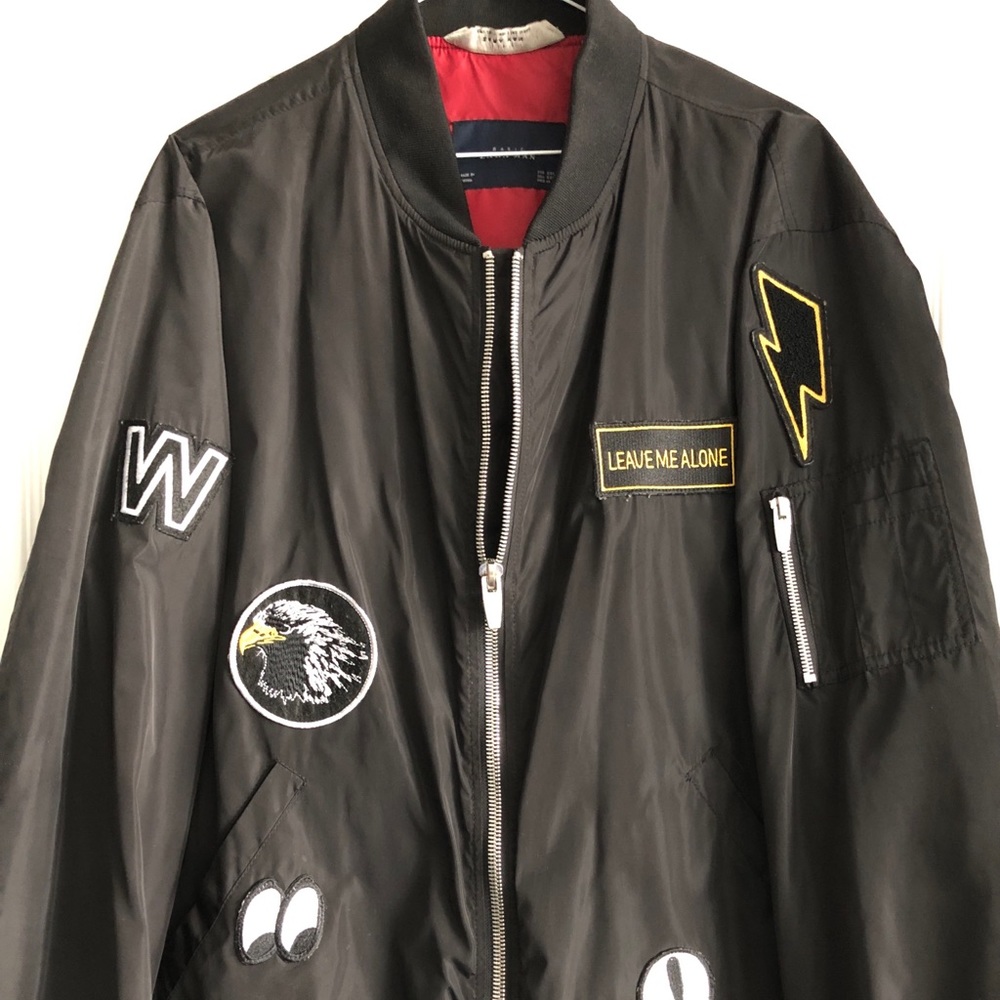 Zara Black Bomber Jacket
